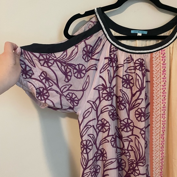 Anthropologie Cold Shoulder Swing Dress - Picture 5 of 7